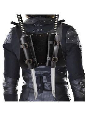 Medieval Sword Back Holster Cosplay Sword Belt Frog Adjustable Sword Back Holder